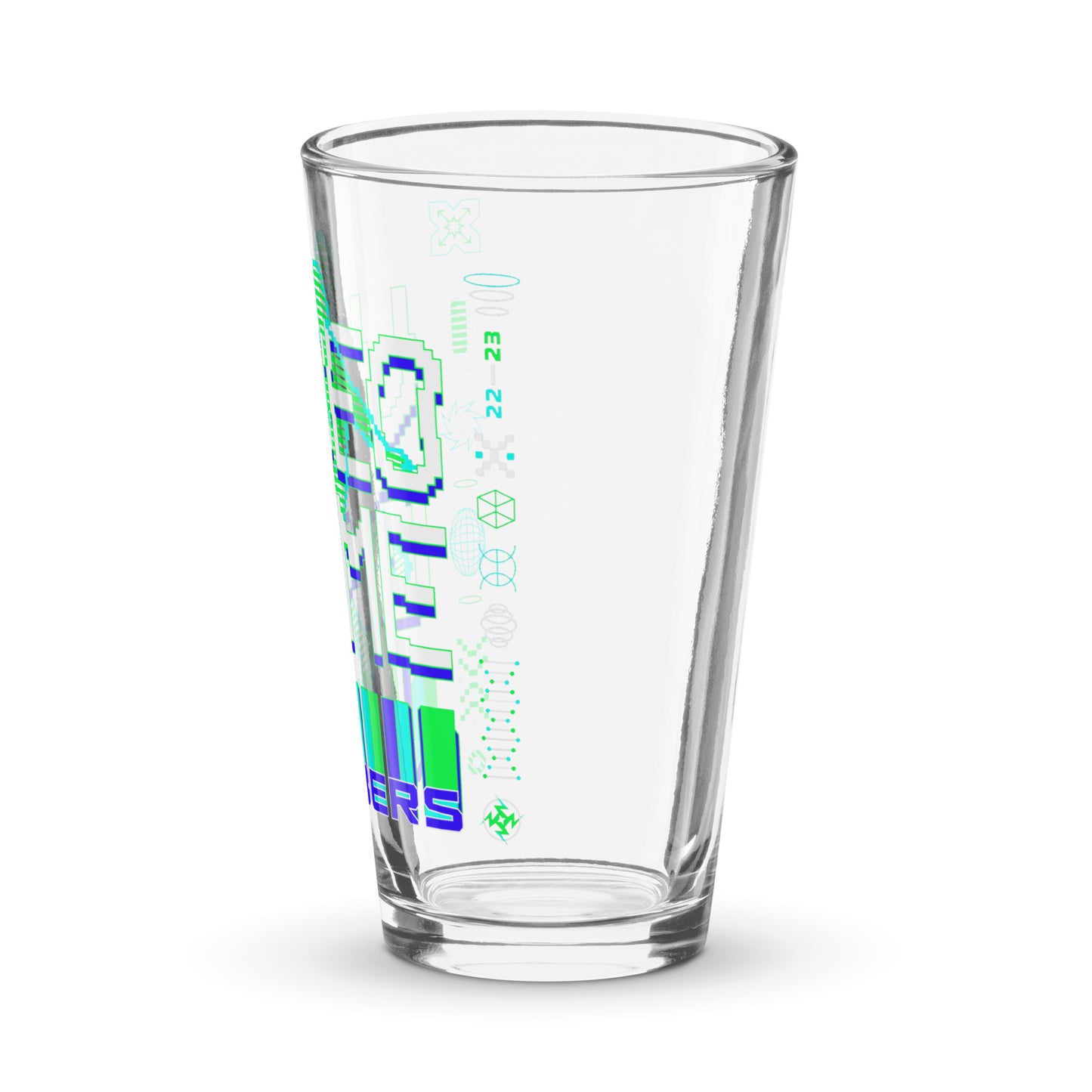 Video Game Numbers Shaker pint glass