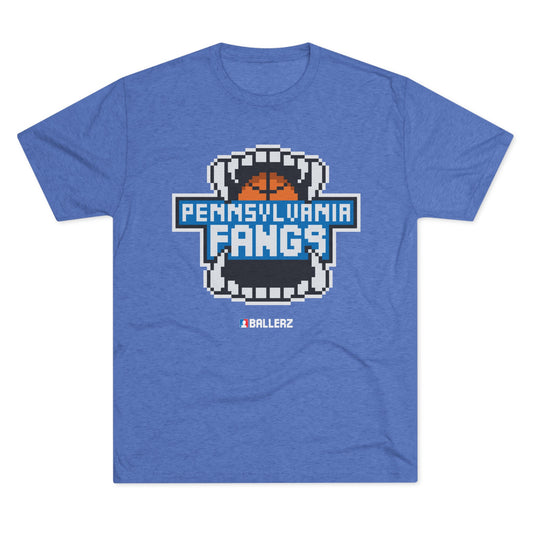 Ballerz Pennsylvania Fangs Unisex Tri-Blend Crew Tee