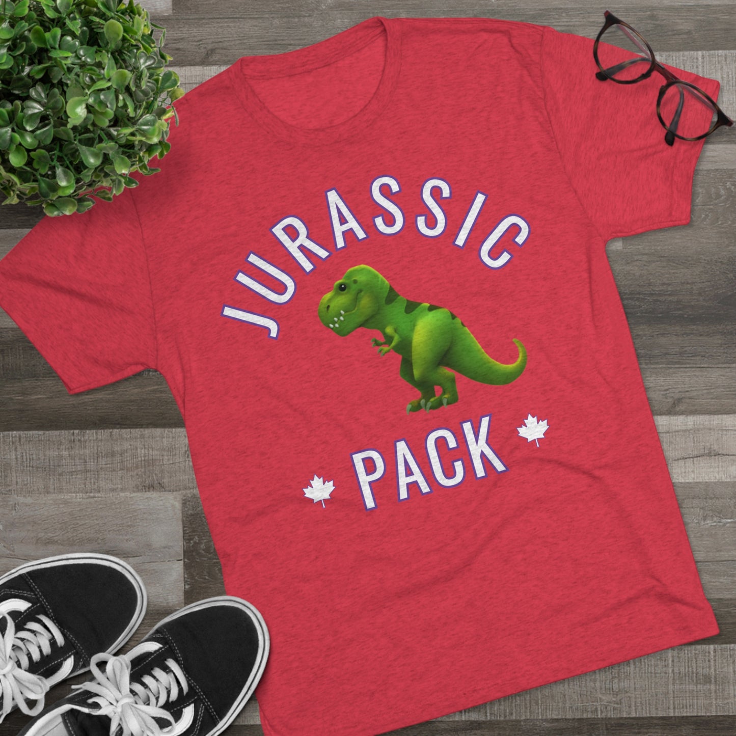 Jurassic Pack Dino Unisex Tri-Blend Crew Tee