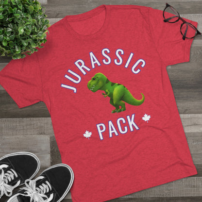 Jurassic Pack Dino Unisex Tri-Blend Crew Tee