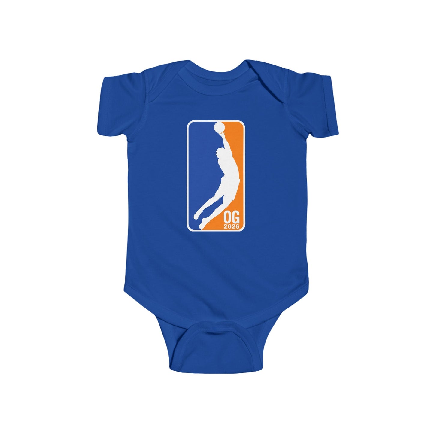 Baby Basketball Logo Bodysuit — 'OG 2026' Infant Jersey