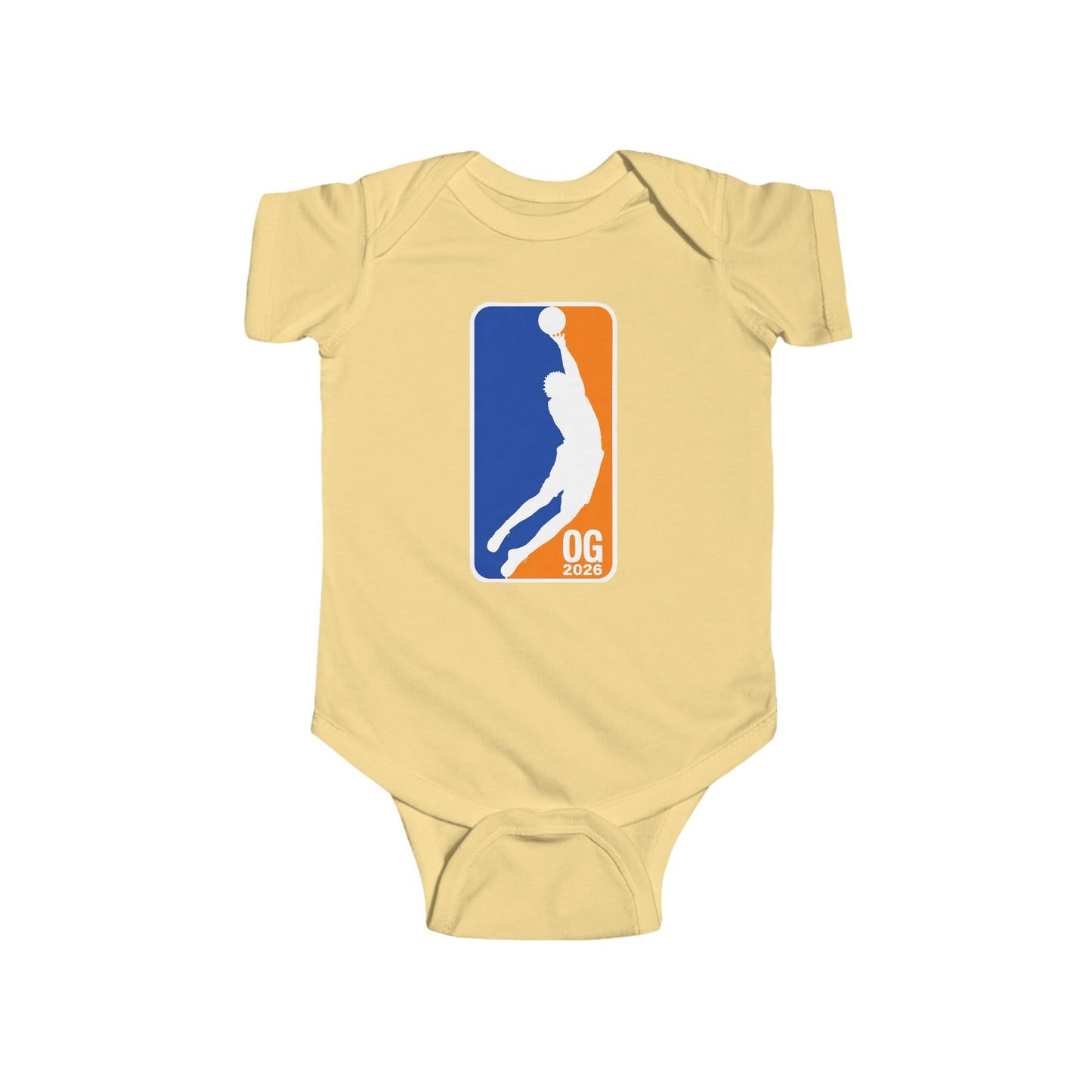 Baby Basketball Logo Bodysuit — 'OG 2026' Infant Jersey
