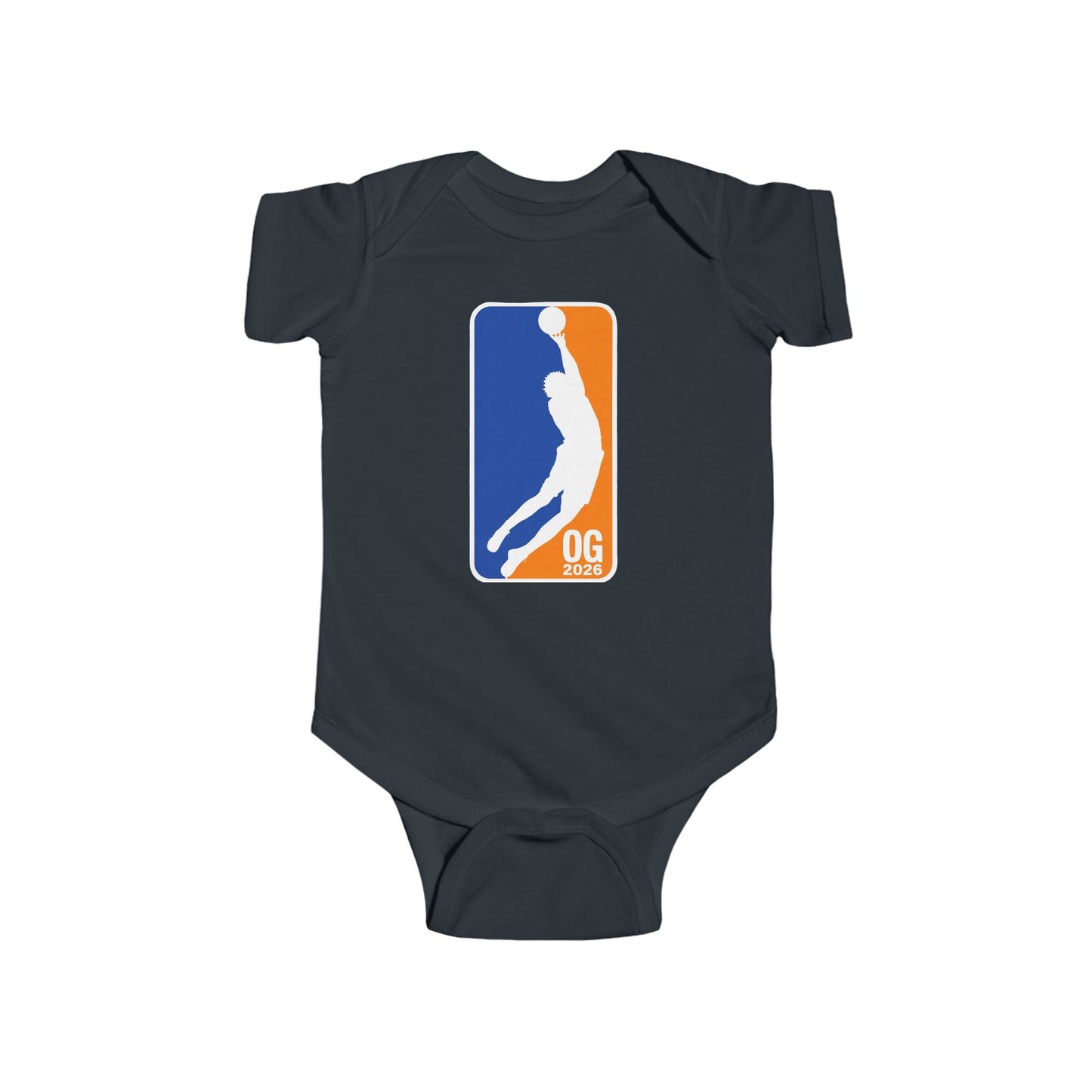 Baby Basketball Logo Bodysuit — 'OG 2026' Infant Jersey