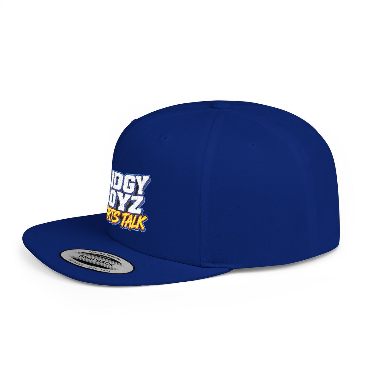 Snapback Hat — Pudgy Boyz Sports Talk Embroidered Flat-Bill Cap