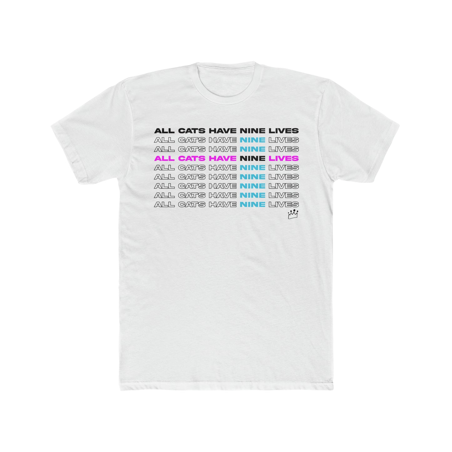 Master Cats Nine Lives Men's Cotton Crew Tee