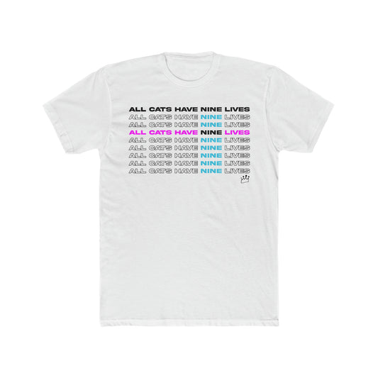 Master Cats Nine Lives Men's Cotton Crew Tee