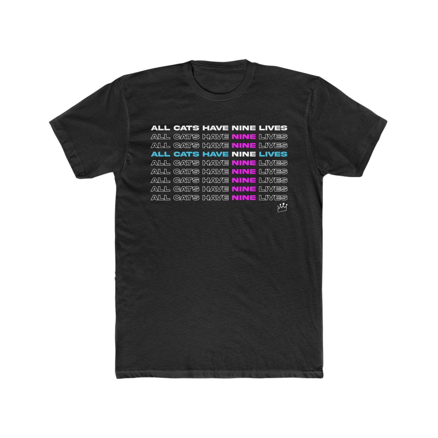 Master Cats Nine Lives Men's Cotton Crew Tee