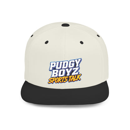 Snapback Hat — Pudgy Boyz Sports Talk Embroidered Flat-Bill Cap