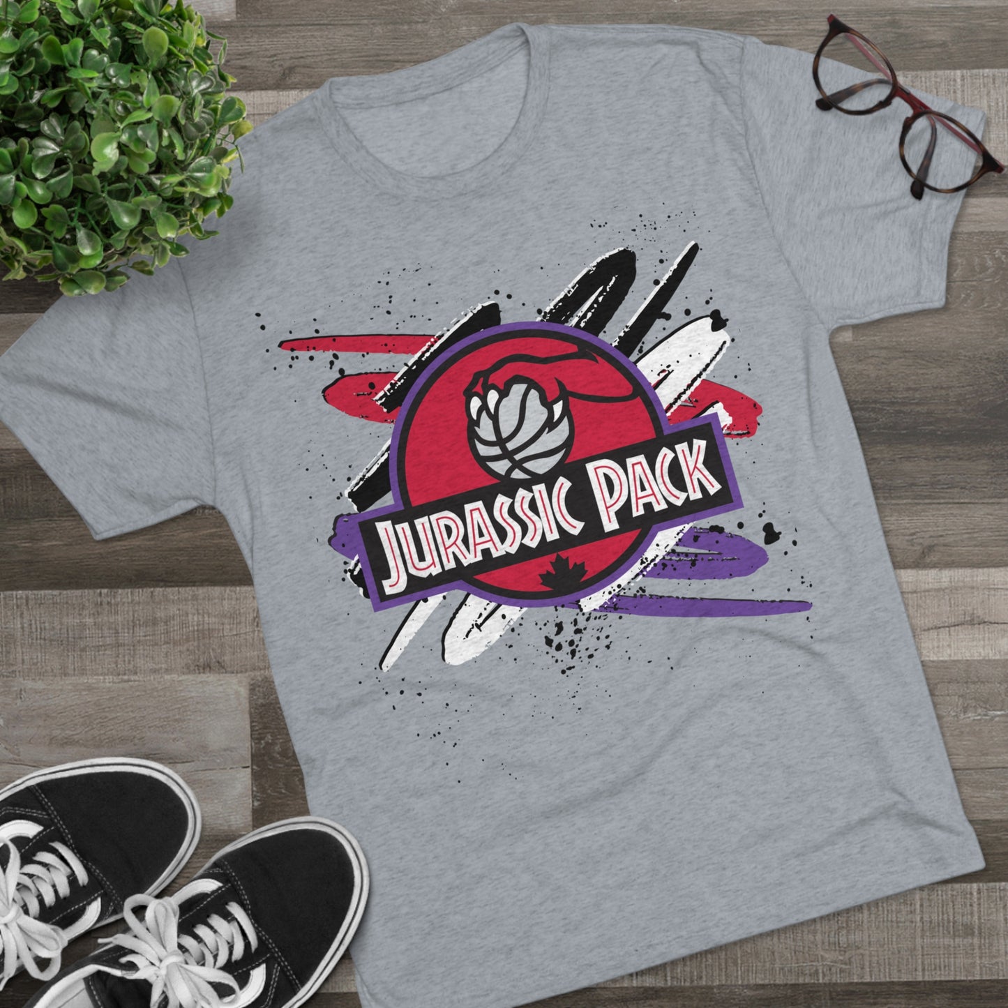 Jurassic Pack Origins Spray Unisex Tri-Blend Crew Tee