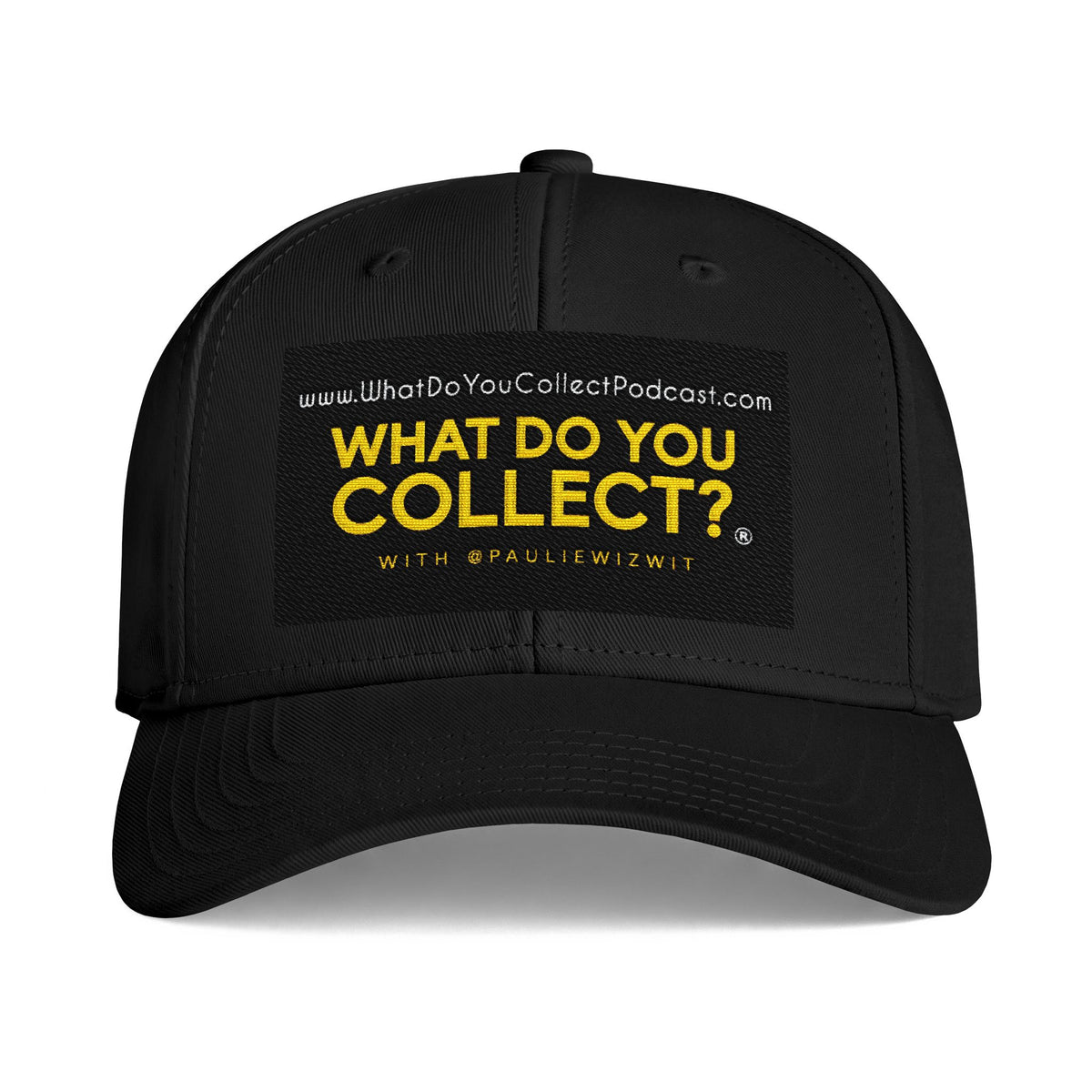 What Do You Collect? Podcast Icon Cap — Embroidered Logo Baseball Hat
