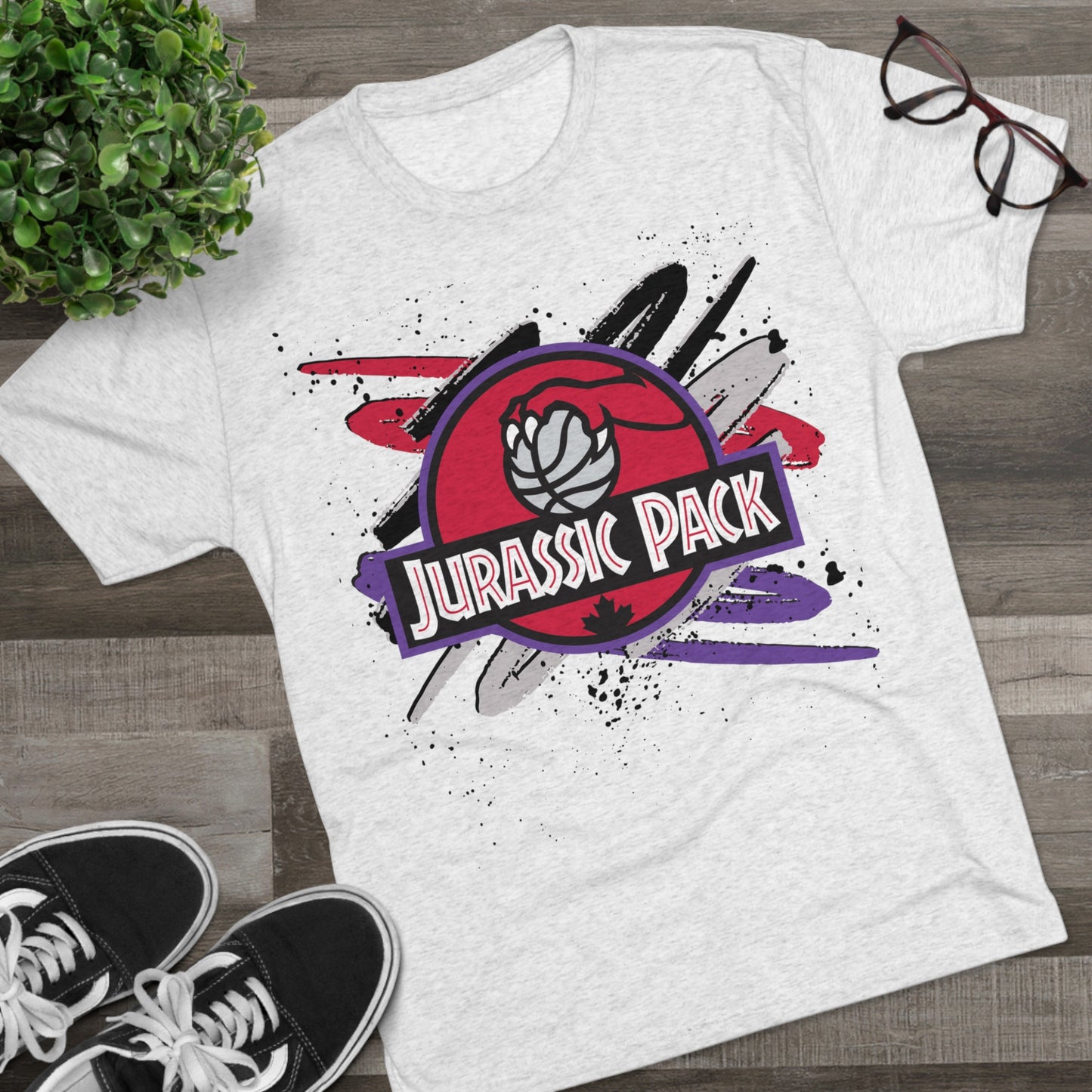 Jurassic Pack Origins Spray Unisex Tri-Blend Crew Tee