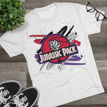 Jurassic Pack Origins Spray Unisex Tri-Blend Crew Tee