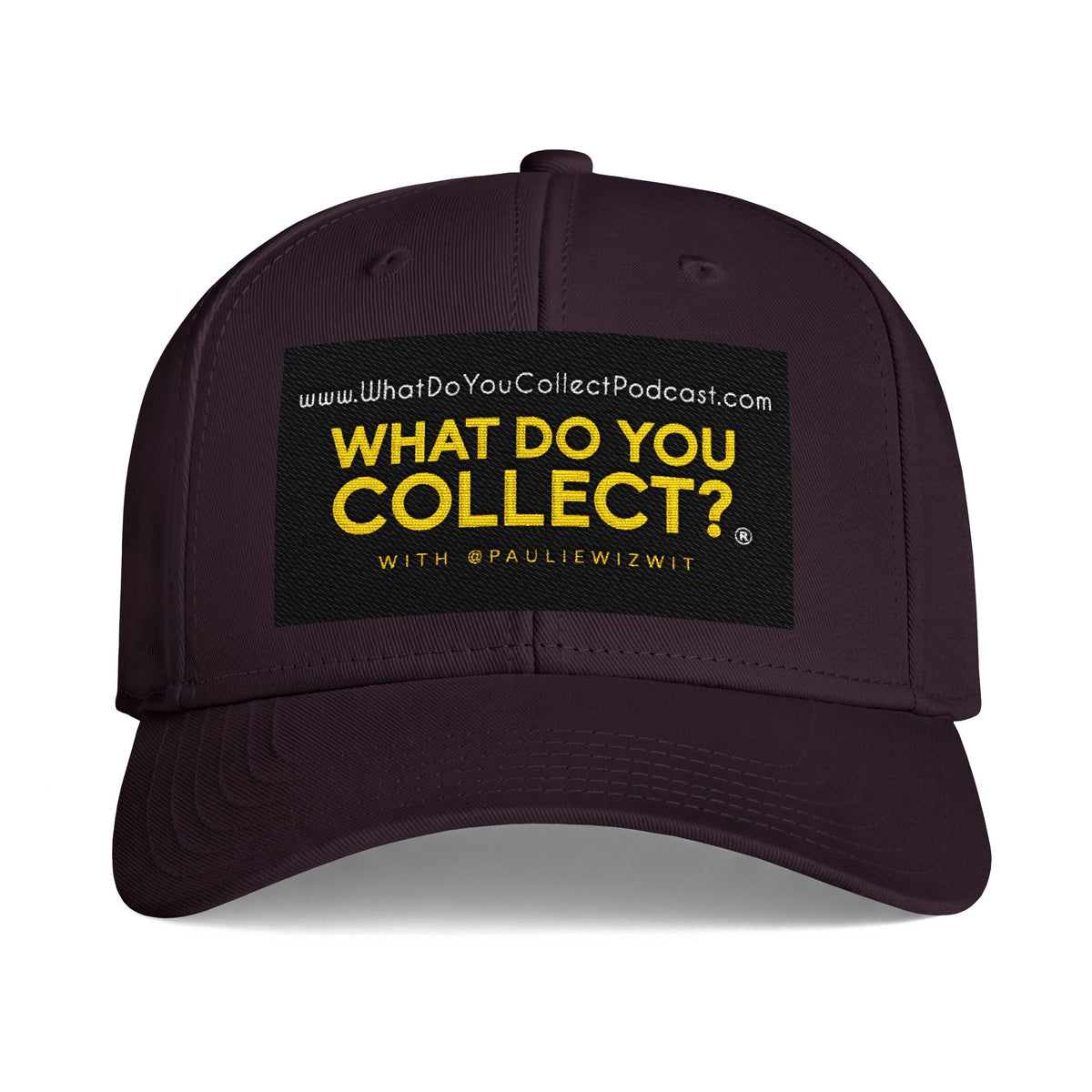 What Do You Collect? Podcast Icon Cap — Embroidered Logo Baseball Hat