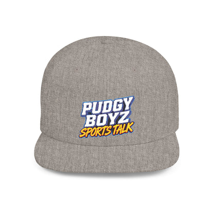Snapback Hat — Pudgy Boyz Sports Talk Embroidered Flat-Bill Cap