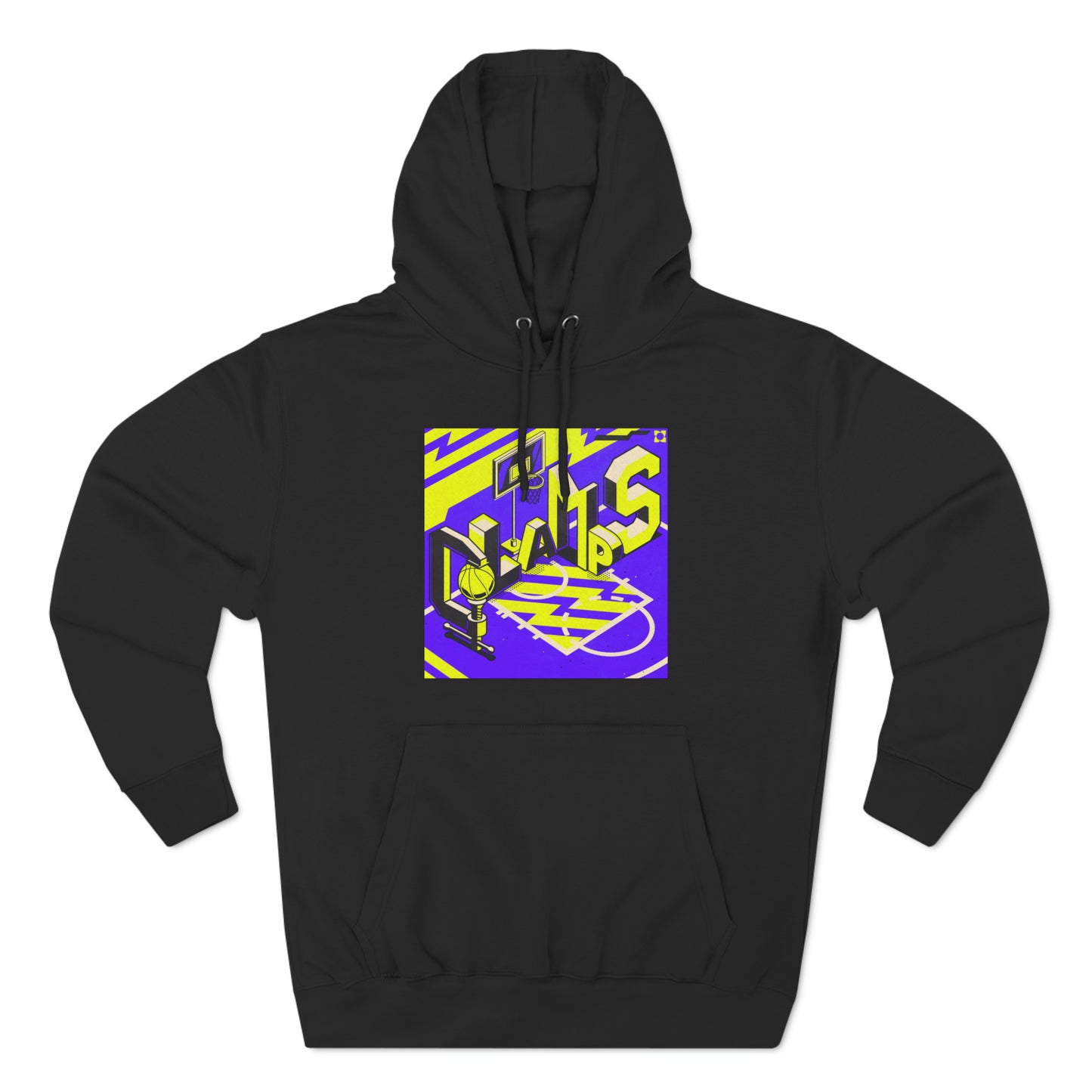 Clamps Three-Panel Fleece Hoodie
