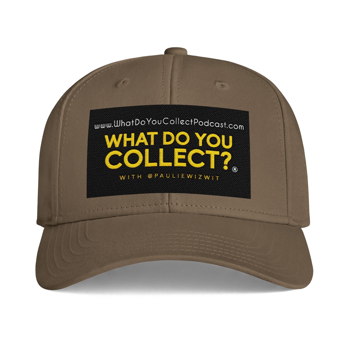 What Do You Collect? Podcast Icon Cap — Embroidered Logo Baseball Hat