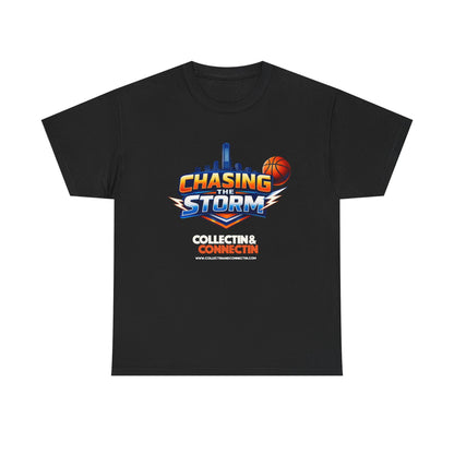 Chasing the Storm Basketball Tee