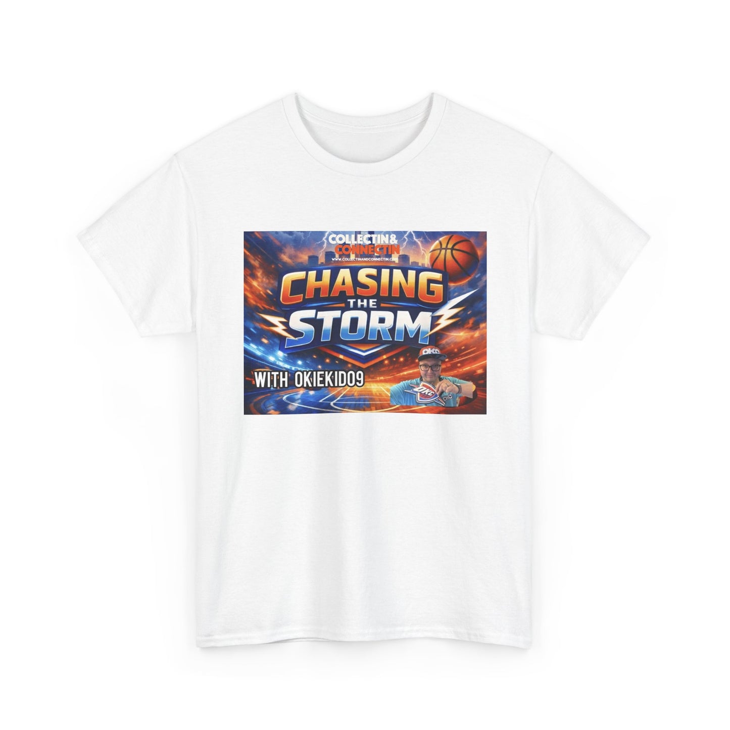 Chasing the Storm Basketball Tee