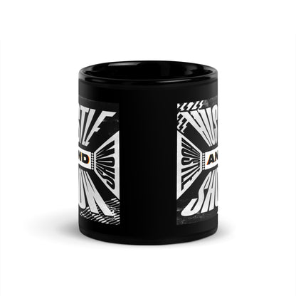 Hustle & Show Black Glossy Mug
