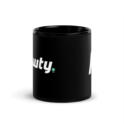 Flowty Black Glossy Mug