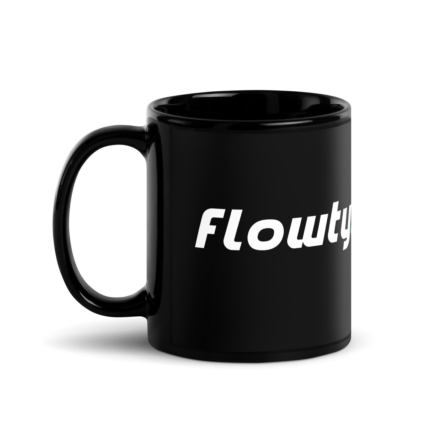 Flowty Black Glossy Mug