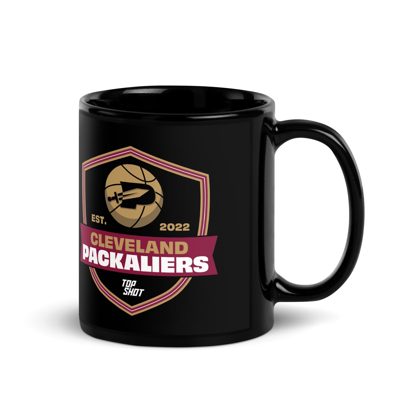 Cleveland Packaliers Black Glossy Mug