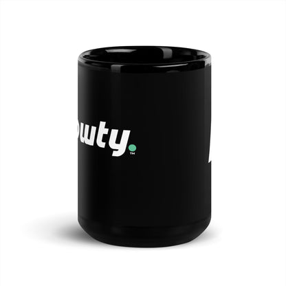 Flowty Black Glossy Mug