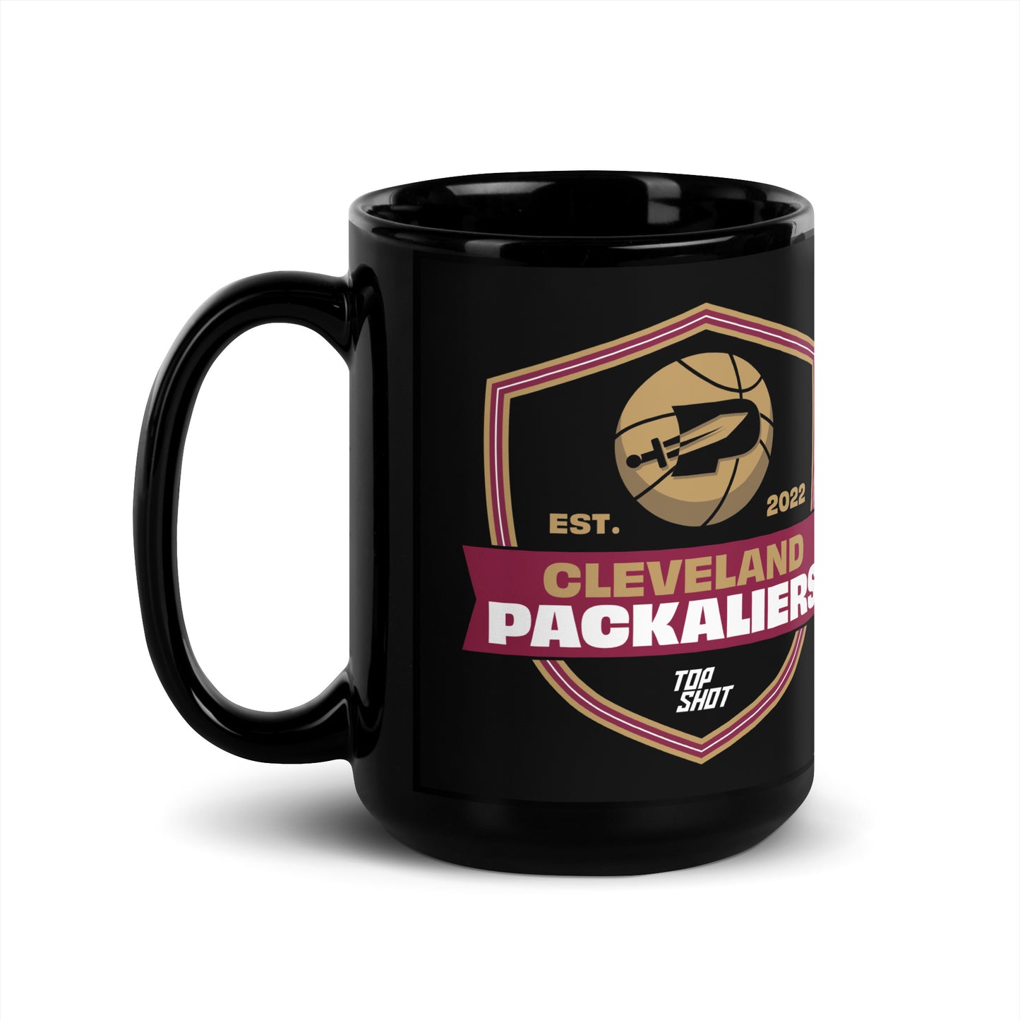 Cleveland Packaliers Black Glossy Mug