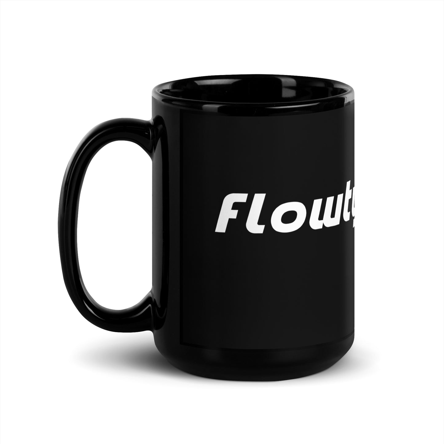 Flowty Black Glossy Mug