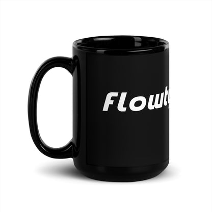 Flowty Black Glossy Mug