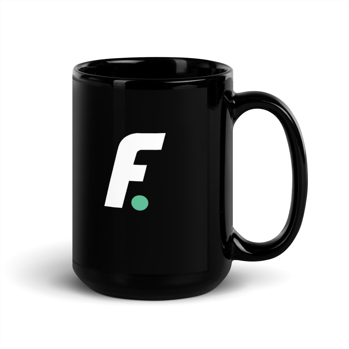 Flowty Black Glossy Mug