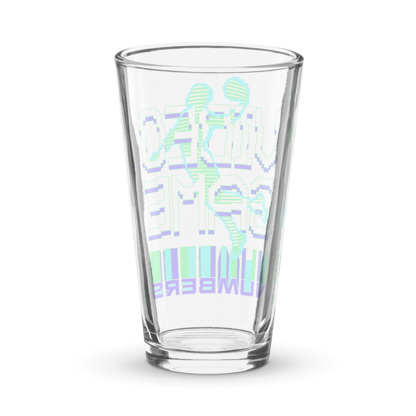 Video Game Numbers Shaker pint glass