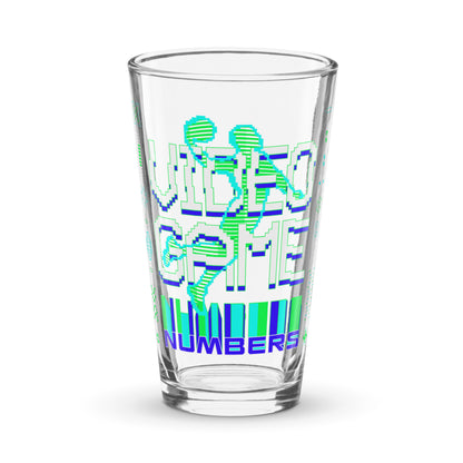 Video Game Numbers Shaker pint glass