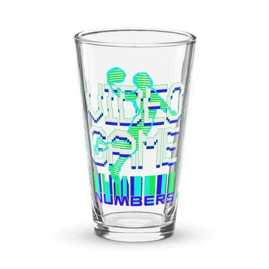 Video Game Numbers Shaker pint glass